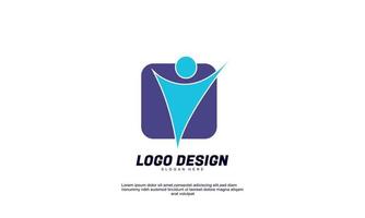 vector de stock inspiración creativa abstracta logotipo de personas modernas para negocios o diseño de empresa vector con diseño plano