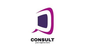 abstract Business Consulting rectangle agency logo template designs vector