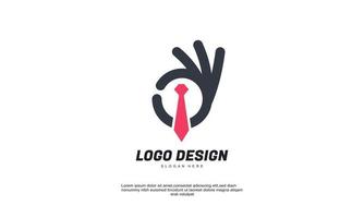 colección de verificación de icono de negocio de búsqueda de trabajo creativo abstracto para logotipo de identidad corporativa vector