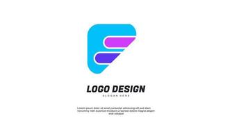 creative letter f business icon collection for corporate identity logo design vector