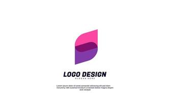 abstract creative modern idea branding for company or corporate multicolor design template with flat design vector