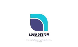 stock de idea creativa abstracta para el logotipo moderno empresa edificio corporativo y empresarial colorido diseño plano vector