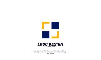 stock vector abstract creative example idea branding logo for corporate finance company and building colorful design vector