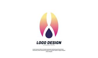 impresionante empresa creativa idea de negocio brandtity diseño de logotipo color degradado vector