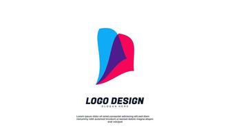 awesome creative company business idea brandtity logo design multicolor transparent template design vector