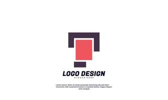 stock abstract shape logo modern for business and company collections colorful design vector