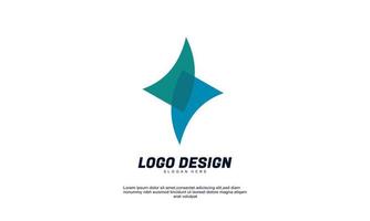 stock abstract creative company logotype colorful overlay vector icon logo flat design