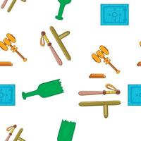 Law and justice pattern, cartoon style vector