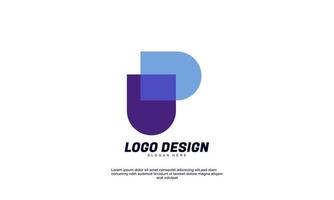 abstract creative idea brand for business or corporate transparent color design template vector