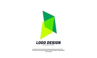 abstract creative modern business icon design shape element with business template best for identity vector