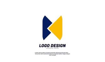 idea creativa abstracta de stock para el edificio de la empresa de logotipo moderno y vector de diseño plano colorido de negocios