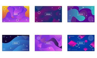 abstract set collection liquid background abstract liquid shapes vector