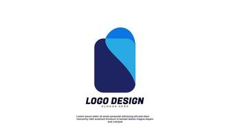 abstract creative idea rectangle for company building or business transparent design template vector