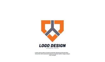 awesome company business logo vector design abstract emblem designs concept logos template