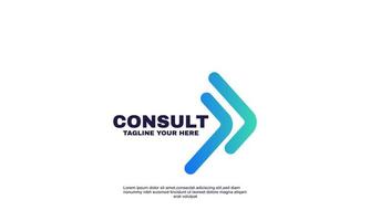 abstract creative consulting company logo icon vector isolated