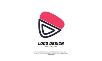 stock vector creative triangle business icon collection for corporate identity logo design