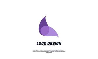 stock abstract creative company business with multicolored flat design vector
