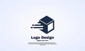 business speed box icon logo vector template abstract material