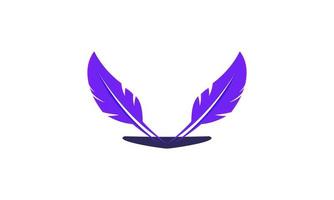 abstract Feather logo icon design template vector isolated vector