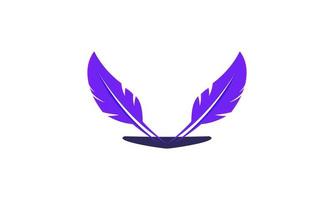 abstract Feather logo icon design template vector isolated vector