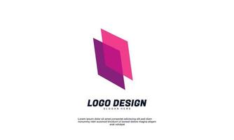 creative modern business icon design shape element with business template best for identity vector