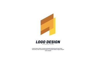 awesome vector modern company design logo element with business card template best for brand identity and logotypes