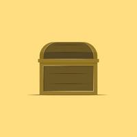 Treasure chest cartoon style icon illustration vector