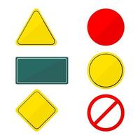 Template traffic sign illustration vector