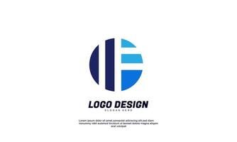 abstract shape circle and line logo modern for business and company collections colorful design vector