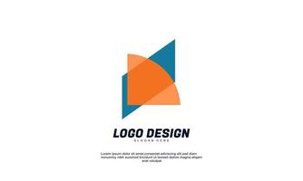 stock vector abstract creative modern business icon design shape element with company building template best for brand identity