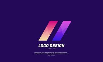 impresionante idea creativa para la identidad de marca corporativa de la empresa con plantilla de diseño de color degradado vector