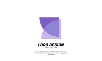 abstract creative idea circle for company building or business transparent color design template vector