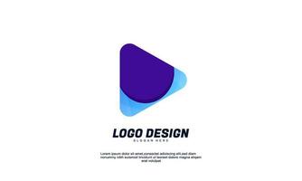 awesome stock vector abstract creative idea logo triangle with gradient colorful design