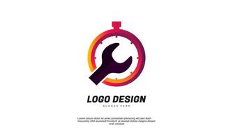 abstract  time flash logo designs concept vector service logo designs template symbol icon