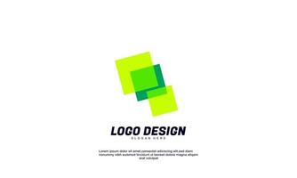 abstract creative idea rectangle for business building or company transparent design vector