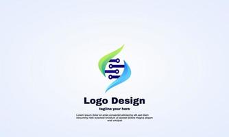 dna simpel logo design template gradient color vector