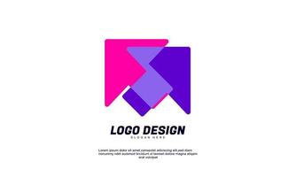 stock abstract creative brand identity arrow for company or business multicolor design template vector