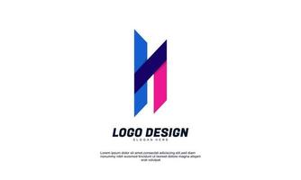 elemento de logotipo de diseño h inicial abstracto vectorial de stock con plantilla de tarjeta de visita mejor para identidad y logotipos vector