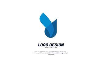 creative company logo business brand transparent colorful with flat design vector