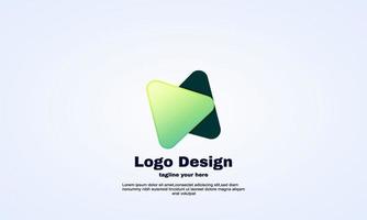 empresa negocio letra n icono logotipo vector plantilla resumen material