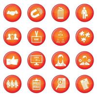 Human resource management icons vector set