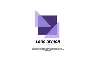 stock abstract creative modern idea triangle and rectangle branding for company or corporate multicolor design with flat design vector