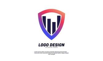 vector de diseño de concepto de negocio de logotipo de empresa de finanzas creativas de ilustración abstracta