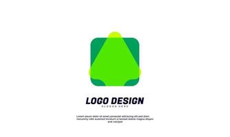 abstract creative idea traingle and rectangle for brand identity company corporate or business transparent color design template vector