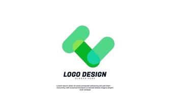 stock abstract creative company branding with multicolored flat design vector