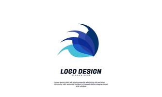 stock vector abstract creative company business transparent multicolor gradient design logo