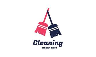 abstract cleaning service business logo design concept for interior home and building vector template