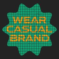 Wear casual brand typography t shirt design vector