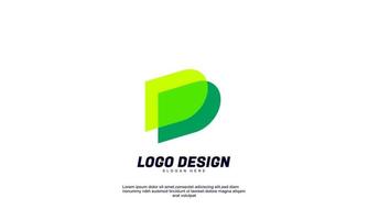 marca de idea moderna creativa abstracta para empresa o diseño multicolor corporativo con diseño plano vector