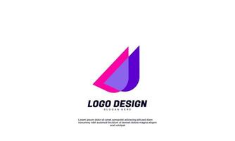 abstract creative idea logo for building or corporate multicolor color design template vector